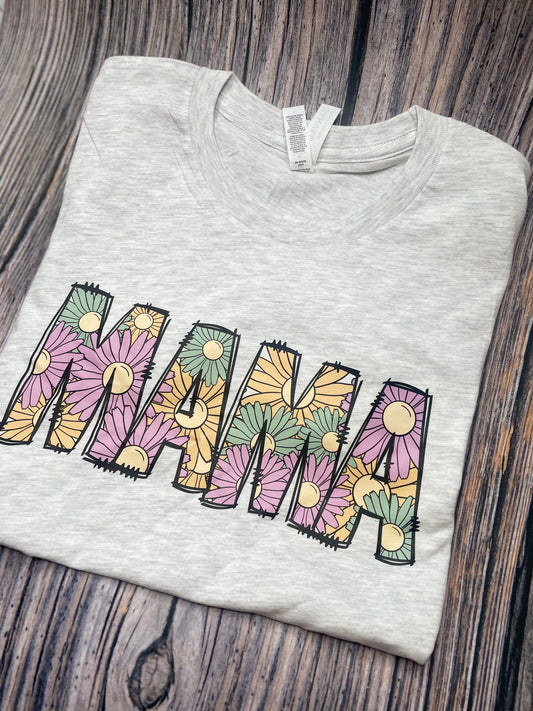 Mama Daisy Floral- Women's Tee